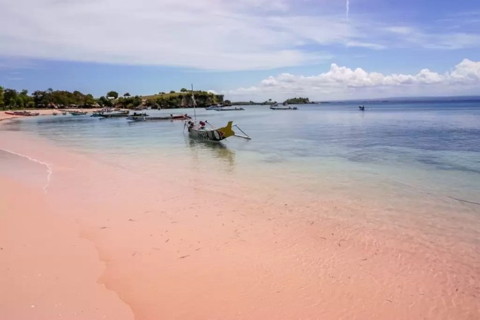 Beach lombok pink trip